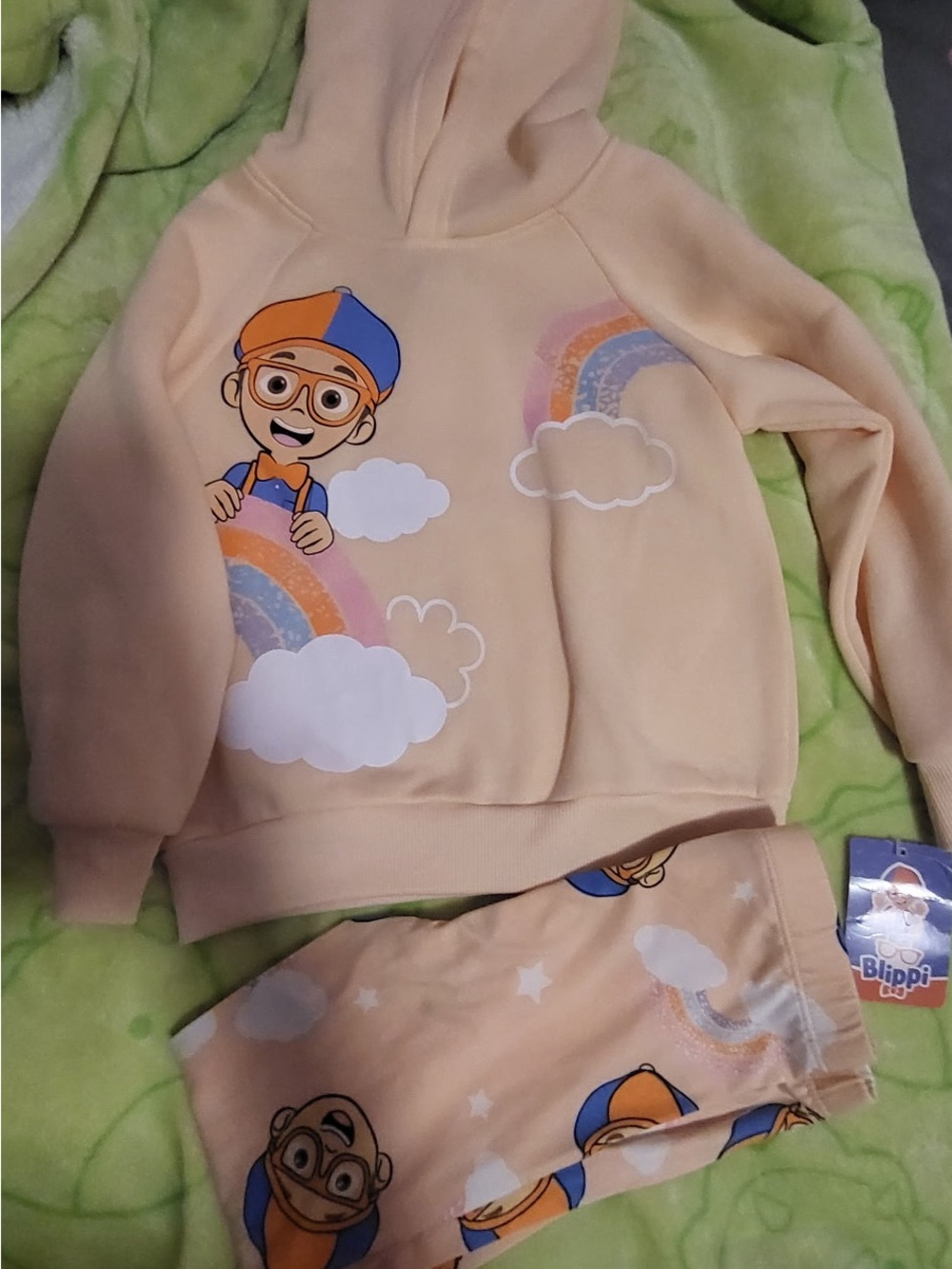 Peach Kids Matching Hoodie & Joggers Set